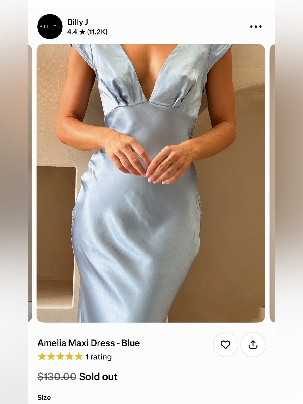 Billy J Amelia Maxi Dress - Blue
